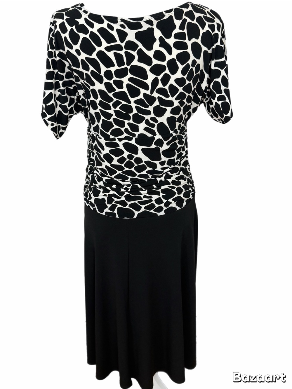 En Focus Studio size 8 Black White Abstract Print Knee Length Dress - Picture 4 of 6